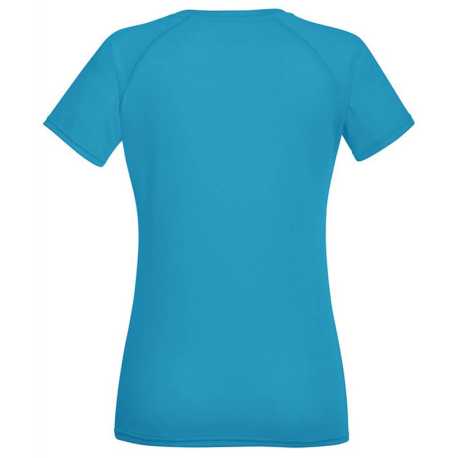 Dámske tričko (FRUIT OF THE LOOM New Lady-Fit Performance T) > modrá (azure) > S