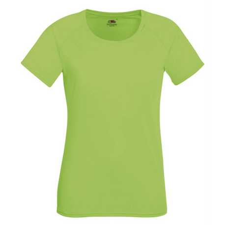 Dámske tričko (FRUIT OF THE LOOM New Lady-Fit Performance T) > zelená (lime) > XL