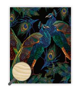 Drevený obraz (Peacocks 2026) - 45 x 52 cm