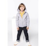 Detská mikina (KARIBAN KARIBAN KIDS FULL ZIP HOODED SWEATSHIRT)>šedá (oxford)>6/8