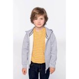 Detská mikina (KARIBAN KARIBAN KIDS FULL ZIP HOODED SWEATSHIRT)>šedá (oxford)>6/8