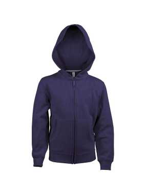 Detská mikina (KARIBAN KARIBAN KIDS FULL ZIP HOODED SWEATSHIRT)>modrá (navy)>12/14