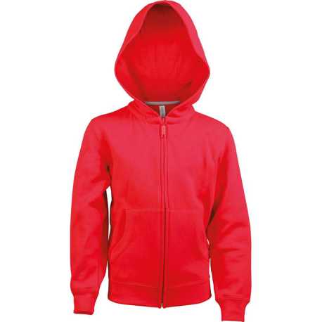 Detská mikina (KARIBAN KARIBAN KIDS FULL ZIP HOODED SWEATSHIRT) > červená > 6/8