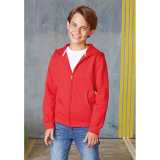 Detská mikina (KARIBAN KARIBAN KIDS FULL ZIP HOODED SWEATSHIRT) > červená > 6/8