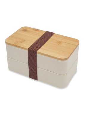 Dvojitá krabička na jedlo 1000 ml > béžová