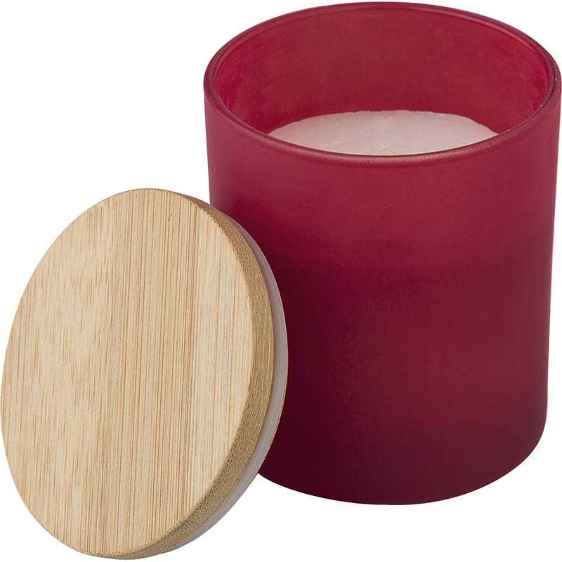Sklenená sviečka malá > červená