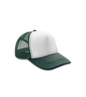 5 panelová šiltovka (RESULT Core Detroit 1/2 Mesh Truckers Cap)>zelená (bottle) / biela