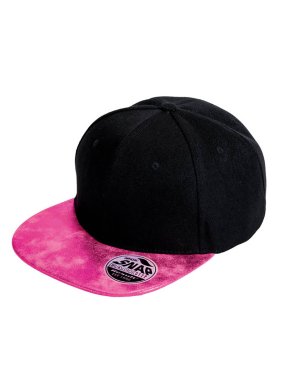 Šiltovka(RESULT RONX GLITTER FLAT PEAK SNAPBACK CAP) > čierna / ružová