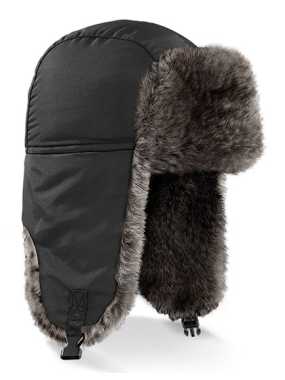 Unisex čiapka (Beechfield Sherpa Hat) > čierna > L/XL