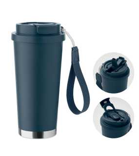 Termopohár z recyklovaného nerezu 500 ml > modrá (french navy)