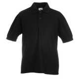 Detská polokošeľa (FRUIT OF THE LOOM Kids 65/35 Polo ) > čierna > 3/4