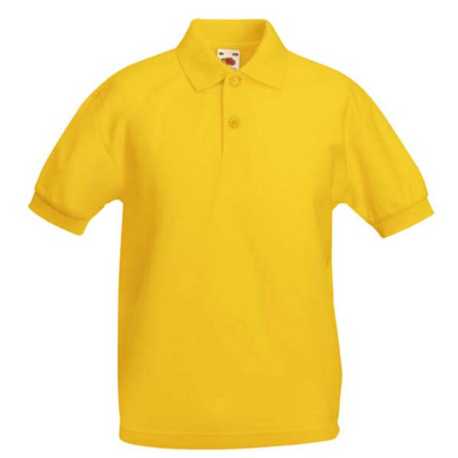 Detská polokošeľa (FRUIT OF THE LOOM Kids 65/35 Polo ) > žltá (sunflower) > 3/4