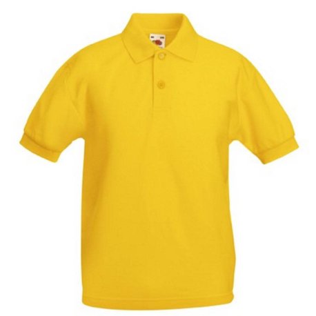 Detská polokošeľa (FRUIT OF THE LOOM Kids 65/35 Polo ) > žltá (sunflower) > 3/4