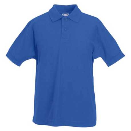 Detská polokošeľa (FRUIT OF THE LOOM Kids 65/35 Polo ) > modrá (royal) > 3/4