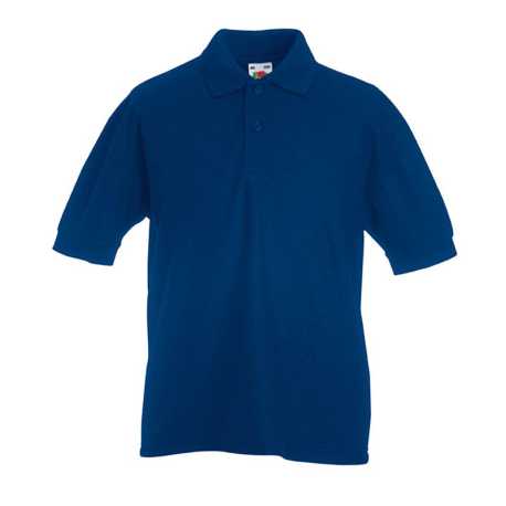 Detská polokošeľa (FRUIT OF THE LOOM Kids 65/35 Polo ) > modrá(navy) > 3/4