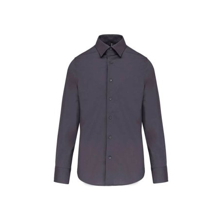 Pánska košeľa (KARIBAN MENS LONG SLEEVE SHIRT) > sivá (zinc) > S