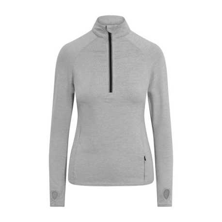 Dámske tričko (Just Cool WOMEN'S COOL FLEX 1/2 ZIP TOP) > šedá (silver) > XS