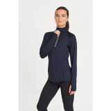 Dámske tričko (Just Cool WOMEN'S COOL FLEX 1/2 ZIP TOP) > modrá (french navy) > L