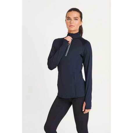 Dámske tričko (Just Cool WOMEN'S COOL FLEX 1/2 ZIP TOP) > modrá (french navy) > L