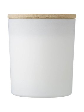 Sklenená sviečka veľká > biela