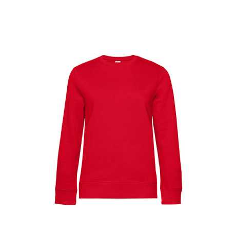 Dámska mikina (B&C QUEEN Crew Neck)>červená>XS