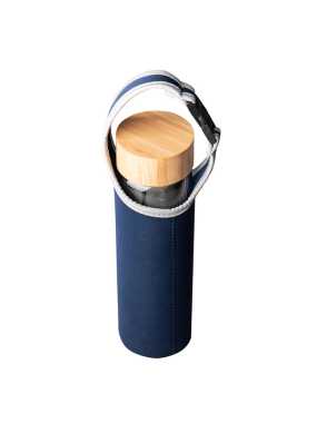 Sklenená fľaša 600 ml so sitkom na čaj > modrá (dark)