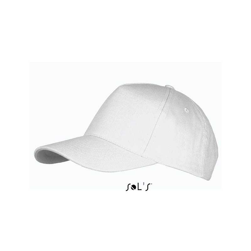 5 panelová šiltovka (SOLS LONG BEACH 5 PANEL CAP) > biela