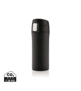 Termohrnček Easy lock z RCS recyklovanej ocele > čierna