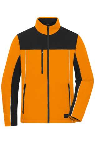 Pánska bunda (DAIBER Signal-Workwear Softshell-Jacket) > oranžová (neon) / čierna > XL
