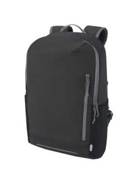 15" GRS recyklovaný voděodolný batoh Aqua na notebook, 21 l > čierna (solid)