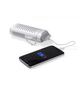 Bezdrôtový reproduktor s power bankou 4000 mAh > strieborná