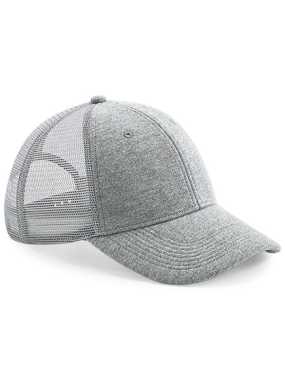 Unisex šiltovka (Beechfield Jersey Athleisure Trucker Cap) > šedá (heather)
