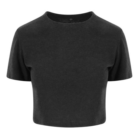 Dámske tričko (Just Ts GIRLIE TRI-BLEND CROPPED T) > čierna (heather) > S