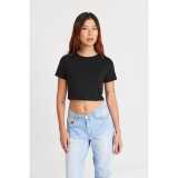 Dámske tričko (Just Ts GIRLIE TRI-BLEND CROPPED T) > čierna (heather) > S