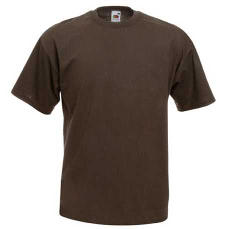 Pánske tričko (FRUIT OF THE LOOM Valueweight T) > hnedá (chocolate) > M