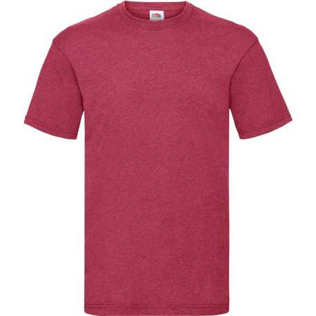 Pánske tričko (FRUIT OF THE LOOM Valueweight T) > červená(vintage heather) > S