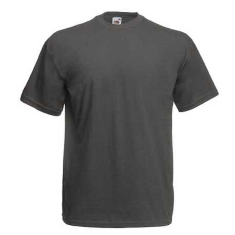 Pánske tričko (FRUIT OF THE LOOM Valueweight T) > šedá (graphite) > S