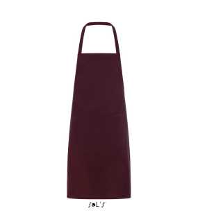 Zástera(SOL'S GRAMERCY LONG APRON WITH POCKET) > bordová