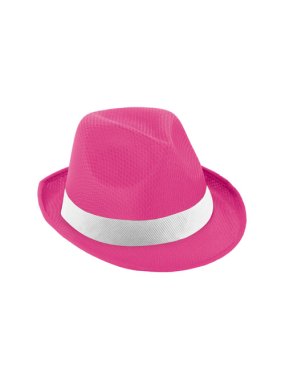 Klobúk s bielou stuhou > ružová