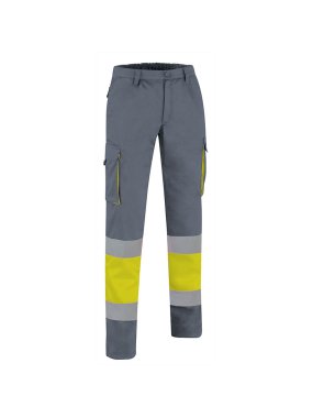 Pánske nohavice (FACTORY) > žltá (fluo) / šedá (cement) > 3XL