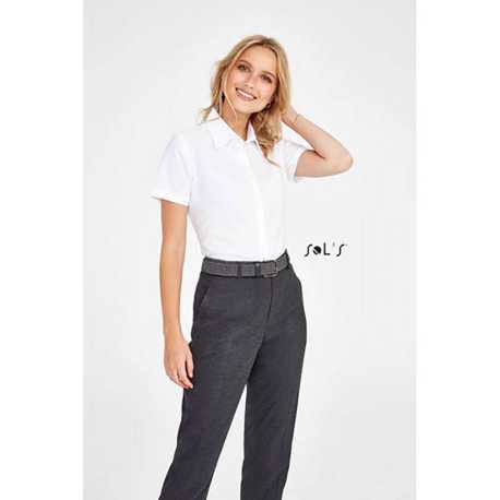 Dámska košeľa (SOLS ELITE LADIES SHORT SLEEVE OXFORD SHIRT) > biela > L