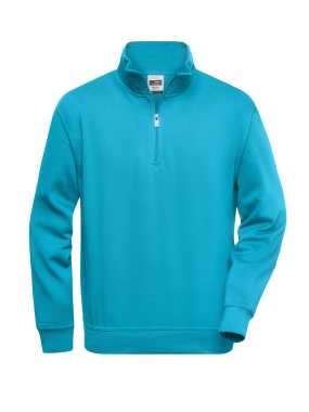 Pánska mikina (JN Workwear Half Zip Sweat) > tyrkysová > 4XL