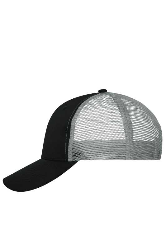 6 panelová šiltovka (MB 6 Panel Mesh Cap)>čierna / čierna / šedá (dark)