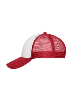 6 panelová šiltovka (MB 6 Panel Mesh Cap)>biela / červená