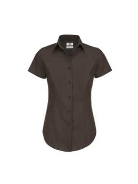 Dámska košeľa (B&C BLACK TIE SSL/WOMEN) > hnedá (coffeebean) > 3XL