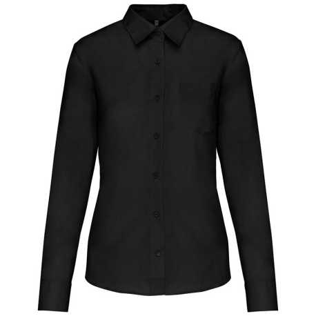 Dámska košeľa (KARIBAN LADIES LONG SLEEVE SHIRT) > čierna > 2XL