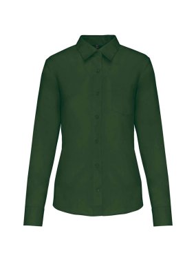 Dámska košeľa (KARIBAN LADIES LONG SLEEVE SHIRT) > zelená (forest) > S