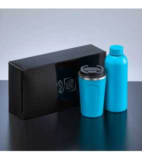 Sada termopohár a fľaša > tyrkysová