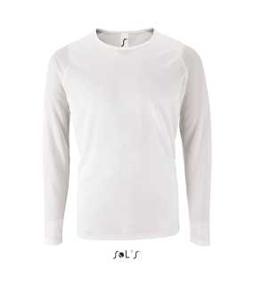 Pánske tričko (SOL'S SPORTY LSL MEN - LONG-SLEEVE SPORTS T-SHIRT) > biela > L