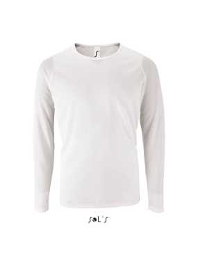 Pánske tričko (SOL'S SPORTY LSL MEN - LONG-SLEEVE SPORTS T-SHIRT) > biela > L